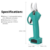 Sécateur électrique sans fil 21V, cisaille efficace pour arbres fruitiers, bonsaï, coupe de Branches, outils d'aménagement paysager