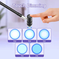 Lampe UV professionnelle sur pied pour ongles, 170 cm, 6 W, 5 niveaux d'intensité, avec interrupteur au pied.