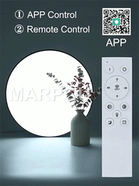 MARPOU LED plafonnier 80W 50W moderne Dimmable lampe intelligente avec télécommande plafonnier pour salon salle de bain cuisine