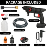 Pistolet à eau haute pression sans fil, producteur de mousse sans fil, lave-auto, machine-outil de jardin domestique automatique, 21V, 50bar