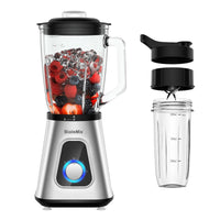 Mélangeur de smoothie BioloMix 1300 W avec pot en verre de 1,5 L, mélangeurs personnels combinés pour boissons aux fruits surgelés, sauces