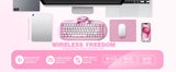 Clavier de jeu sans fil YUNZII C68, clavier mécanique RVB personnalisé Hi-Fi Cute Cat, Silicone 65% échange à chaud ergonomique Kitty Keeb