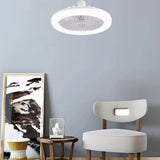 Ventilateur de plafond encastré avec éclairage et télécommande, ventilateur de plafond moderne à intensité variable pour salon et salle à manger