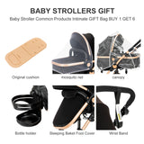 Poussette compacte 3 en 1, combinaison poussette-siège auto, poussette multifonctionnelle haute pour bébé et enfant en bas âge.