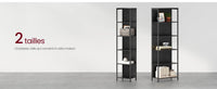 VASAGLE Bibliothèque LED à 6 Niveaux, Étagère à Lumière Réglable, Meuble de Rangement avec Cadre en Acier, 30,3 x 60 x 178,6 cm, pour Salon, Chambre, Bureau