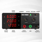 KUAIQU Adjustable Switching DC Power Supply 30V 10A 6A Lab Bench Power Supply 60V 5A 120V 3A Output Preset Current 20A 30A 60A