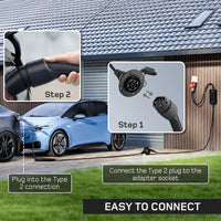 dé Câble d'extension de type 2 pour station de charge Wallbox, chargeur EV, compatible avec toutes les prises de charge de type 2, 11kW, 5m, 10m, 15m, 20m