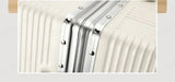 Valise à bagages roulante de grande capacité à ouverture frontale, cadre en aluminium, valise d'embarquement avec chargeur USB et porte-gobelets