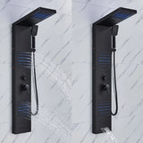 Panneau de douche LED noir, système de tour, cascade de pluie, colonne de douche, Massage hydroélectricité, corps Spa, bain-douche, mélangeur de robinet