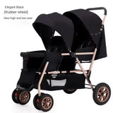 STOCK ue poussettes jumeaux Double enfants deux sièges poussettes chariot pliable vente en gros bébé poussette sièges avant et arrière