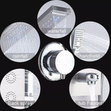 Cascade de pluie LED panneau de douche noir colonne de douche tour écran numérique TEMP mitigeur pulvérisation Bidet douche mitigeur robinet