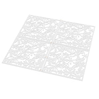 Panneau d'écran en PVC avec papillon, fleur, oiseau, fleurs creuses, 40x40cm, 12 pièces