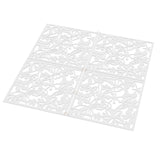 Panneau d'écran en PVC avec papillon, fleur, oiseau, fleurs creuses, 40x40cm, 12 pièces