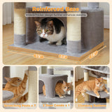 Grand arbre et tour pour chats d'intérieur, avec postes à gratter recouvertes de Sisal, hamac spacieux, perchoirs rembourrés et condos, jouets pour chats