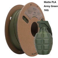 Filament PLA mat premium ERYONE 1/3/5/10 kg, diamètre 1,75 mm, impression 3D, multicolore disponible, promotion exceptionnelle sur le filament PLA mat, bobine de 1 kg.