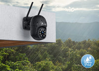 Ctronics-Caméra de permission Extérieure IP WiFi 360, Dispositif de Sécurité avec Vision Nocturne et Audio Bidirectionnel, Suivi existent des Personnes, ONVIF CCTV