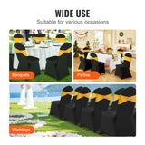 SucceBuy 50 pièces housse de chaise en Spandex pour fête de mariage housse de chaise universelle ajustée amovible lavable housses de protection
