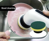 Brosse de nettoyage électrique 9 en 1 2000 mAh, outil de nettoyage pour salon, salle de bain et cuisine