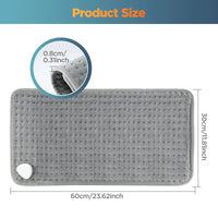Tapis de massage chauffant pour les pieds, thérapie infrarouge, massage du dos et de la nuque, couverture électrique, coussin thermique en pierre de jade naturelle pour soulager la douleur