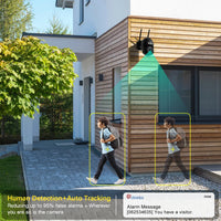 Ctronics-Caméra de permission Extérieure IP WiFi 360, Dispositif de Sécurité avec Vision Nocturne et Audio Bidirectionnel, Suivi existent des Personnes, ONVIF CCTV