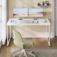 Bureau d'ordinateur WOLTU avec structure en métal, table de travail moderne et spacieuse pour la maison, le bureau ou la chambre. Idéal pour écrire, étudier ou jouer.