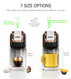 HiBREW Machine à café à capsules multiples, chaud/froid Dolce Gusto lait Nespresso Capsule ESE Pod café moulu cafétéria 20Bar 5 en 1