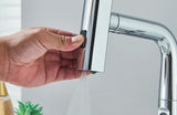 Robinet de lavabo à affichage numérique de température de cascade, pulvérisateur à jet de levage vers le bas, mélangeur d'évier d'eau chaude et froide, robinet de lavage pour salle de bains