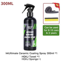HGKJ S6 voiture revêtement céramique Spray miroir brillant liquide étanche voiture Nano cristal cire hydrophobe Spray peinture soins accessoires