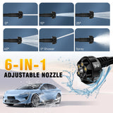 BRIEFNESS-Lave-auto haute pression sans fil 6 en 1, buse réglable, tuyau de 5m, nettoyeur portable, outil pour livres