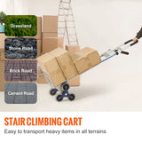 SucceBuy Chariot d'escalade pour escaliers de 550 lb, chariot à main robuste avec double poignées, cadre de camion pour entrepôt, shopping, aéroport