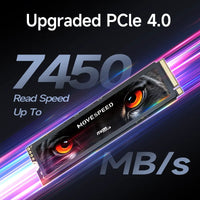 Disque SSD interne MOVESPEED NVMe M.2 2280 4 To, 2 To ou 1 To, PCIe 4.0 x4, compatible PS5, PC portable et PC