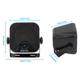 Herdio 4'' Haut-parleur étanche Bluetooth marin 100W robuste pour bateau, montage en surface, pour camping-car, mini-chargeuse, VTT, UTV, RZR, voiturette de golf