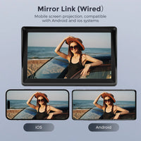 Autoradio sans fil portable avec caméra de recul FM, lecteur vidéo, Android Auto, écran tactile universel, limitation, 7"