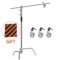SH-Support d'éclairage RapDuty C en acier inoxydable, support de photographie, bras de maintien, 260cm, 107cm, recommandé Max, liquimanquer, un cadeau