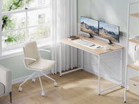 Bureau d'ordinateur WOLTU avec structure en métal, table de travail moderne et spacieuse pour la maison, le bureau ou la chambre. Idéal pour écrire, étudier ou jouer.