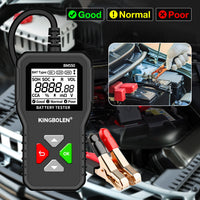 Testeur de batterie automobile KINGBOLEN BM550 : détection 6 V, 12 V et 24 V, analyseur de batterie automobile, capacité de démarrage à froid (CCA) de 100 à 2 000 mAh, outil d’analyse de la forme d’onde de la batterie.
