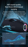 Haut-parleurs sans fil Zealot S78 100W, technologie DSP, lumière de rêve, haut-parleur de subwoofer portable extérieur, double appairage, 24000mAh.