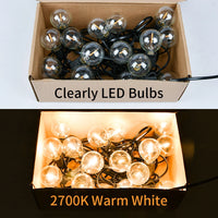 Guirlande lumineuse LED G40, 30M 45M, guirlande lumineuse, féerique, lampadaire extérieur, étanche, rétro, pour décoration de jardin