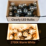 Guirlande lumineuse LED G40, 30M 45M, guirlande lumineuse, féerique, lampadaire extérieur, étanche, rétro, pour décoration de jardin