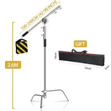 SH-Support d'éclairage RapDuty C en acier inoxydable, support de photographie, bras de maintien, 260cm, 107cm, recommandé Max, liquimanquer, un cadeau