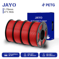 Filament PETG JAYO pour imprimante 3D FDM, 2 bobines de 1,75 mm, enroulement soigné, 2,2 kg/lot