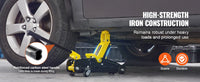 SucceBuy Cric de sol hydraulique 2T à profil bas en fer, cric de course hydraulique pour voiture avec pompe de levage rapide à piston simple/double
