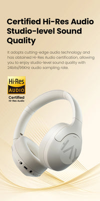 HAYLOU S30 casque sans fil Bluetooth 5.4 43dB casques antibruit adaptatifs 40mm pilote dynamique 80H écouteurs de lecture