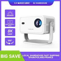 Magcubic – projecteur natif 1080P 650ANSI 8K Android14 L018, avec Correction automatique du Keystone, mise au point, Wifi6 BT5.4, film Portable pour l'extérieur