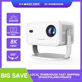 Magcubic – projecteur natif 1080P 650ANSI 8K Android14 L018, avec Correction automatique du Keystone, mise au point, Wifi6 BT5.4, film Portable pour l'extérieur