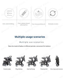 STOCK ue poussettes jumeaux Double enfants deux sièges poussettes chariot pliable vente en gros bébé poussette sièges avant et arrière