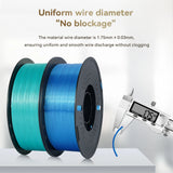 KEEPANG – Filament d'imprimante 3D PLA en soie, 5KG, Filaments de couleurs simples/doubles/Triples, 2.2LBS, 1KG/rouleau, 1.75mm ± 0.02MM, matériau d'impression 3D