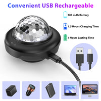 U'King 2 pièces USB Mini boule magique à commande vocale LED boule Disco lumière DJ atmosphère lumière télécommande stroboscopique veilleuse