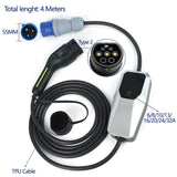 Boîtier de Chargement Électrique pour Voiture, 10 Mètres 4 Mètres, 1 Phase EVSE, Câble Mode 2, 6A-16A