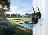 Ctronics-Caméra de permission Extérieure IP WiFi 360, Dispositif de Sécurité avec Vision Nocturne et Audio Bidirectionnel, Suivi existent des Personnes, ONVIF CCTV